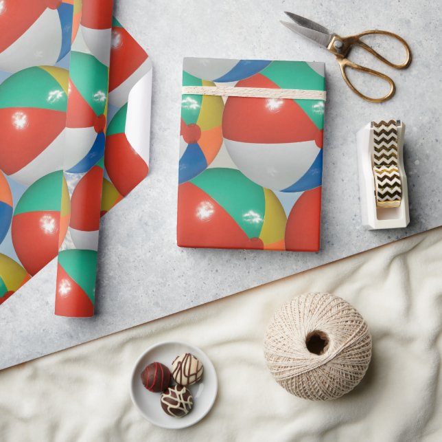 Papier Cadeau Journée d'été du beach-ball (Artisanat)