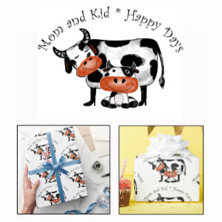 Papier Cadeau Jours heureux de maman et d'enfant