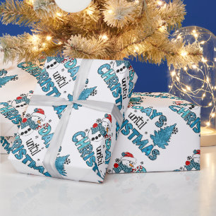 Papier Cadeau Jours jusqu'à la Personnaliser de Noël