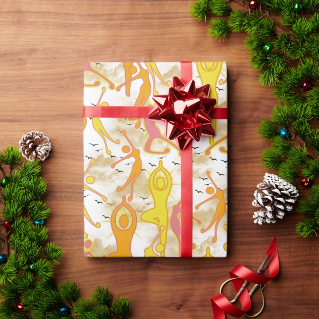 Papier Cadeau Joyeuse Danse Yoga Girls (Cadeau de vacances)