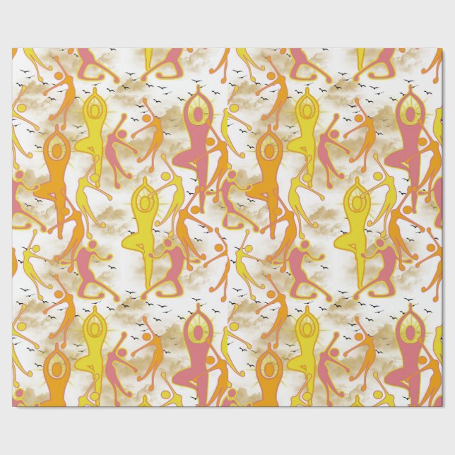 Papier Cadeau Joyeuse Danse Yoga Girls (Couture)