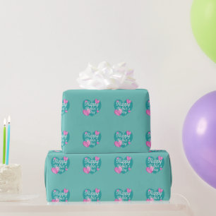 Papier Cadeau Joyeuse Fête Des Mères Avec Amour Et Coeurs