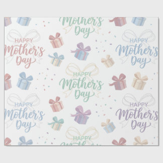 Papier Cadeau-Joyeuse Fête des Mères Papier Cadeau