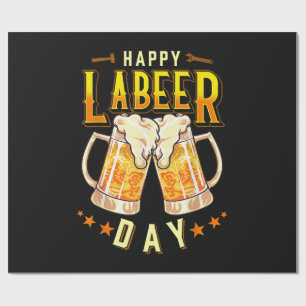 Papier Cadeau Joyeuse fête du Labeer drôle Fête du Travail