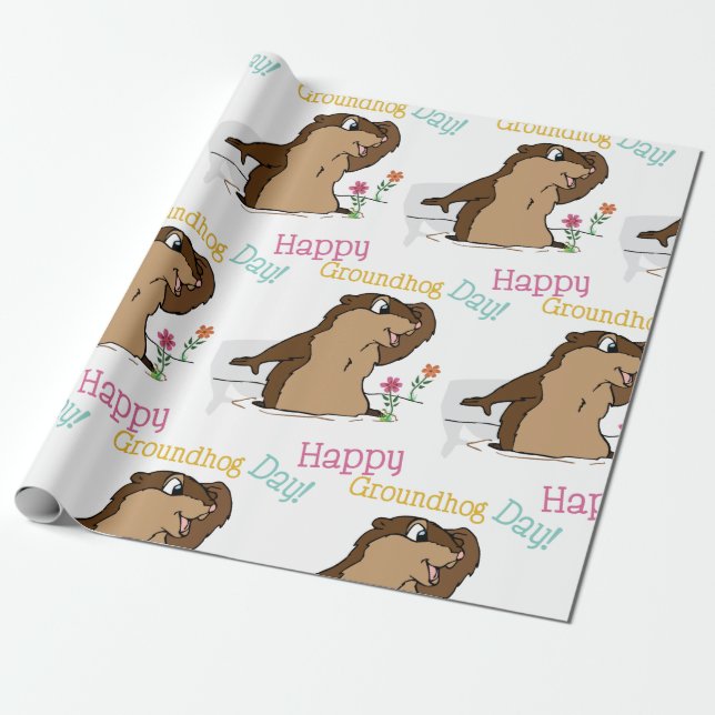 Papier Cadeau Joyeuse journée de la marmotte (Déroulé)