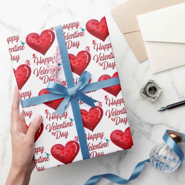 Papier Cadeau Joyeuse Saint Valentin (Cadeaux)