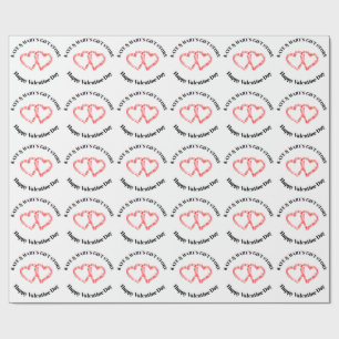 Papier Cadeau Joyeuse Saint-Valentin Nom de l'entreprise