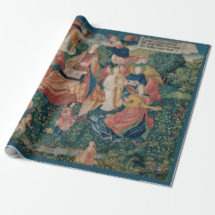 Papier Cadeau Joyeuse vie dans Paradise Garden Tapisserie médiév