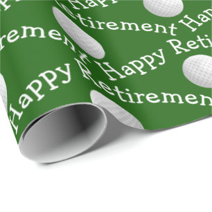 Papier Cadeau Joyeuses balles de golf de retraite