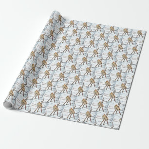 Papier Cadeau Joyeuses Fêtes - Cardinal féminin