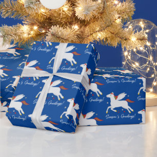 Papier Cadeau Joyeuses Fêtes de la constellation Pegasus
