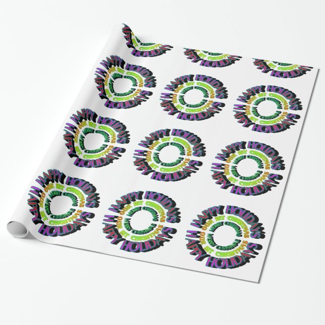 Papier Cadeau Joyeuses fêtes Notre 1er enveloppement cadeau de N (Déroulé)