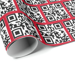 Papier Cadeau Joyeuses Fêtes QR Code