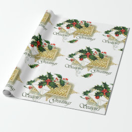 Papier Cadeau Joyeuses Fêtes vintages