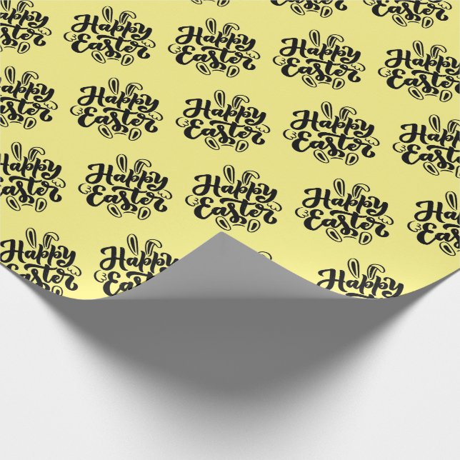 Papier Cadeau Joyeuses lettres de Pâques avec des oreilles de la (Coin)
