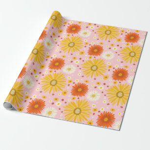 Papier Cadeau Joyeuses marguerites Motif coloré