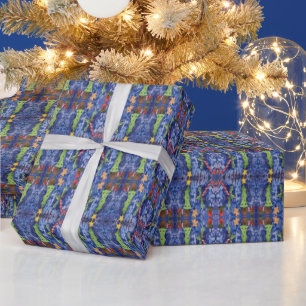 Papier Cadeau Joyeuses vacances Classique Noël Icônes Aquarelle