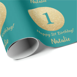 Papier Cadeau Joyeux 15e anniversaire de la Parties scintillant 
