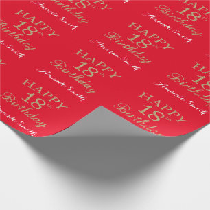 Papier Cadeau Joyeux 18e anniversaire de la Parties scintillant 
