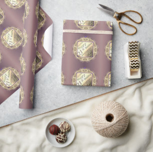 Papier Cadeau "Joyeux 21e Anniversaire" laiton