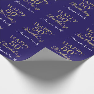 Papier Cadeau Joyeux 50e anniversaire de la Parties scintillant 