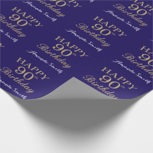 Papier Cadeau Joyeux 90e anniversaire de la Parties scintillant