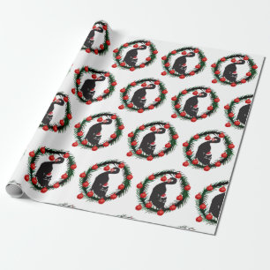 Papier Cadeau Joyeux Amoureux de les chats de Noël
