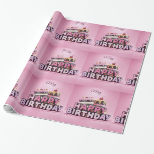 Papier Cadeau Joyeux anniversaire
