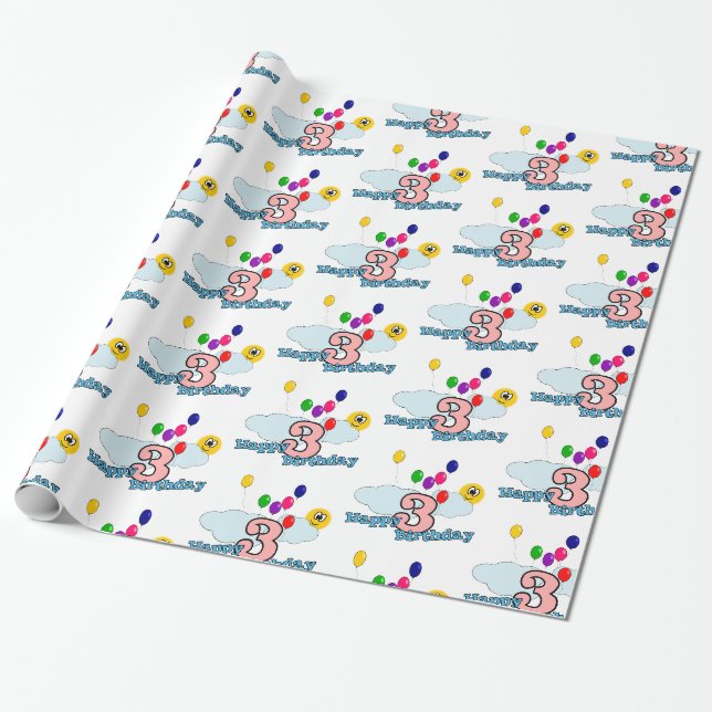 Papier Cadeau Joyeux anniversaire (Déroulé)