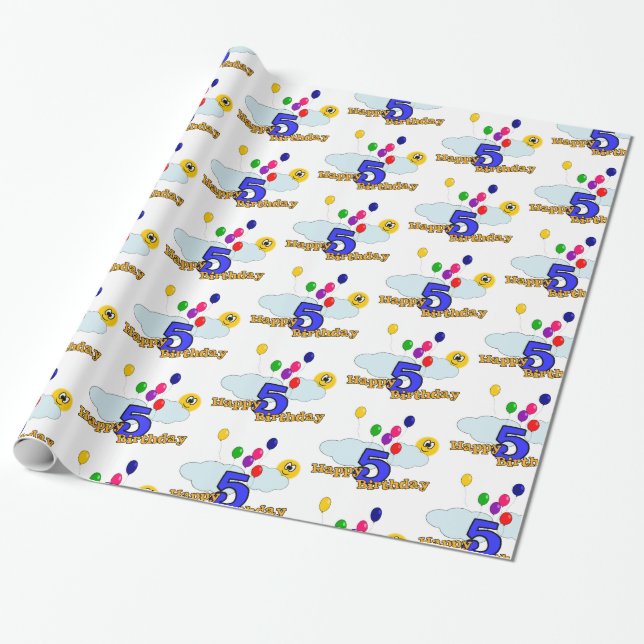 Papier Cadeau Joyeux anniversaire (Déroulé)