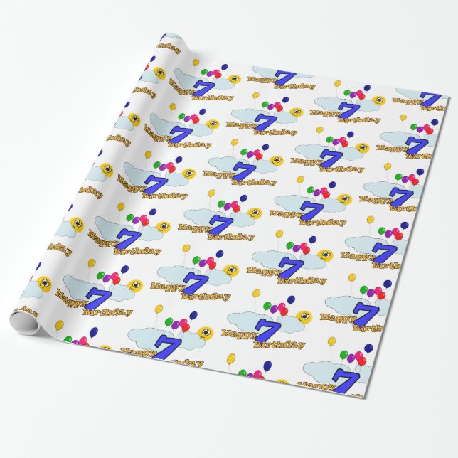 Papier Cadeau Joyeux anniversaire (Déroulé)