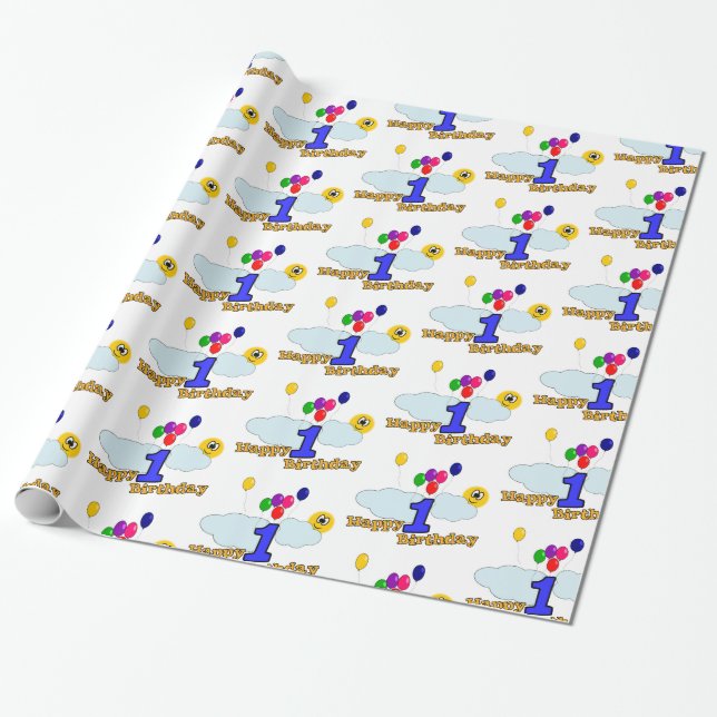 Papier Cadeau Joyeux anniversaire (Déroulé)