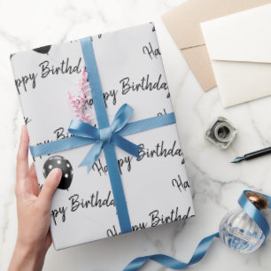 Papier Cadeau Joyeux Anniversaire Ballons à pois