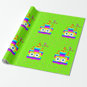 Papier Cadeau Joyeux Anniversaire Bougies en papier Confetti