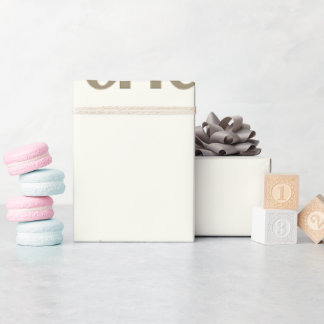 Papier Cadeau Joyeux Anniversaire Brun Beige Neutre