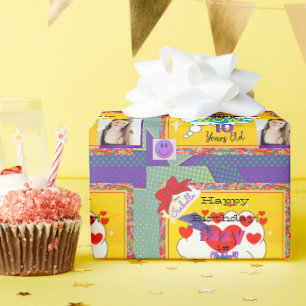 Papier Cadeau Joyeux Anniversaire Comic Livre Look Papier Napkin