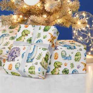 Papier Cadeau Joyeux anniversaire Dino-Mite
