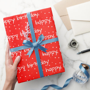 Papier Cadeau Joyeux anniversaire en Pois