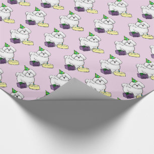 Papier Cadeau Joyeux anniversaire (fête) Bichon Frise Dog - mign