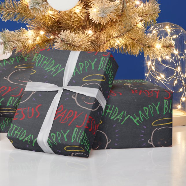 Papier Cadeau Joyeux Anniversaire Jésus - Noël chrétien Christ (Vacances)