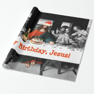 Papier Cadeau Joyeux anniversaire, Jésus ! Noël drôle