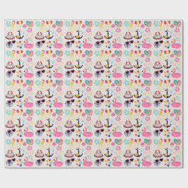 Papier Cadeau Joyeux Anniversaire Marin Mignon