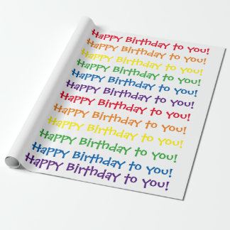 Papier Cadeau Joyeux anniversaire papier d'emballage -