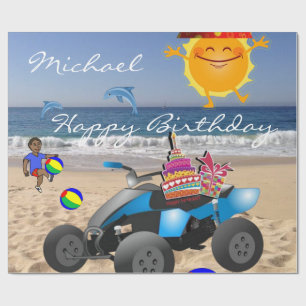 Papier Cadeau Joyeux Anniversaire Papier Enveloppant African Boy