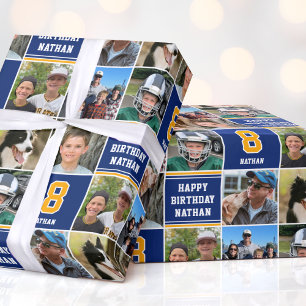 Papier Cadeau Joyeux Anniversaire Photo Collage N'importe quel â