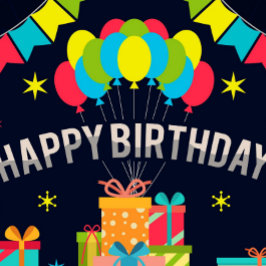 Papier Cadeau Joyeux Ballons d'anniversaire