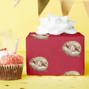 Papier Cadeau Joyeux baseball d'anniversaire en gant