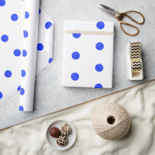 Papier Cadeau Joyeux Bleu Pickleballs D'Anniversaire Sur Blanc