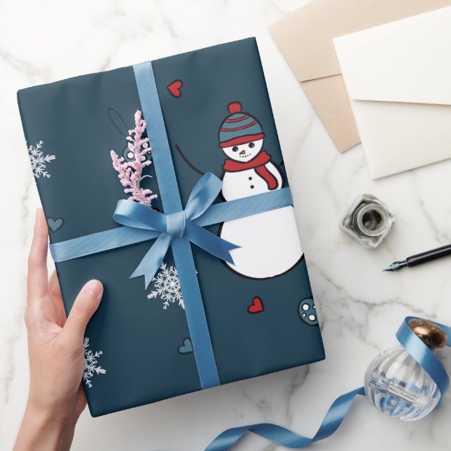 Papier Cadeau Joyeux bonhomme de neige (Cadeaux)