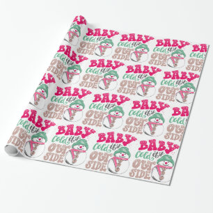Papier Cadeau Joyeux bonhomme de neige de Noël